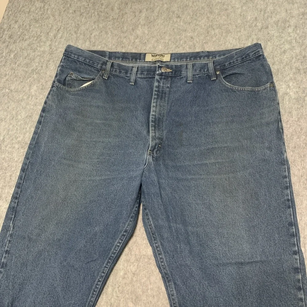 Wrangler Authentics Men's Dark Stonewash Jeans 100% Cotton (ZM200SD) Size 48x32